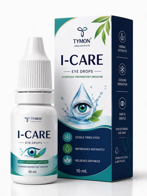 I-Care Eye Drops, 10ml bottle beside its carton